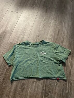 Dickies Green Cropped Logo Tee